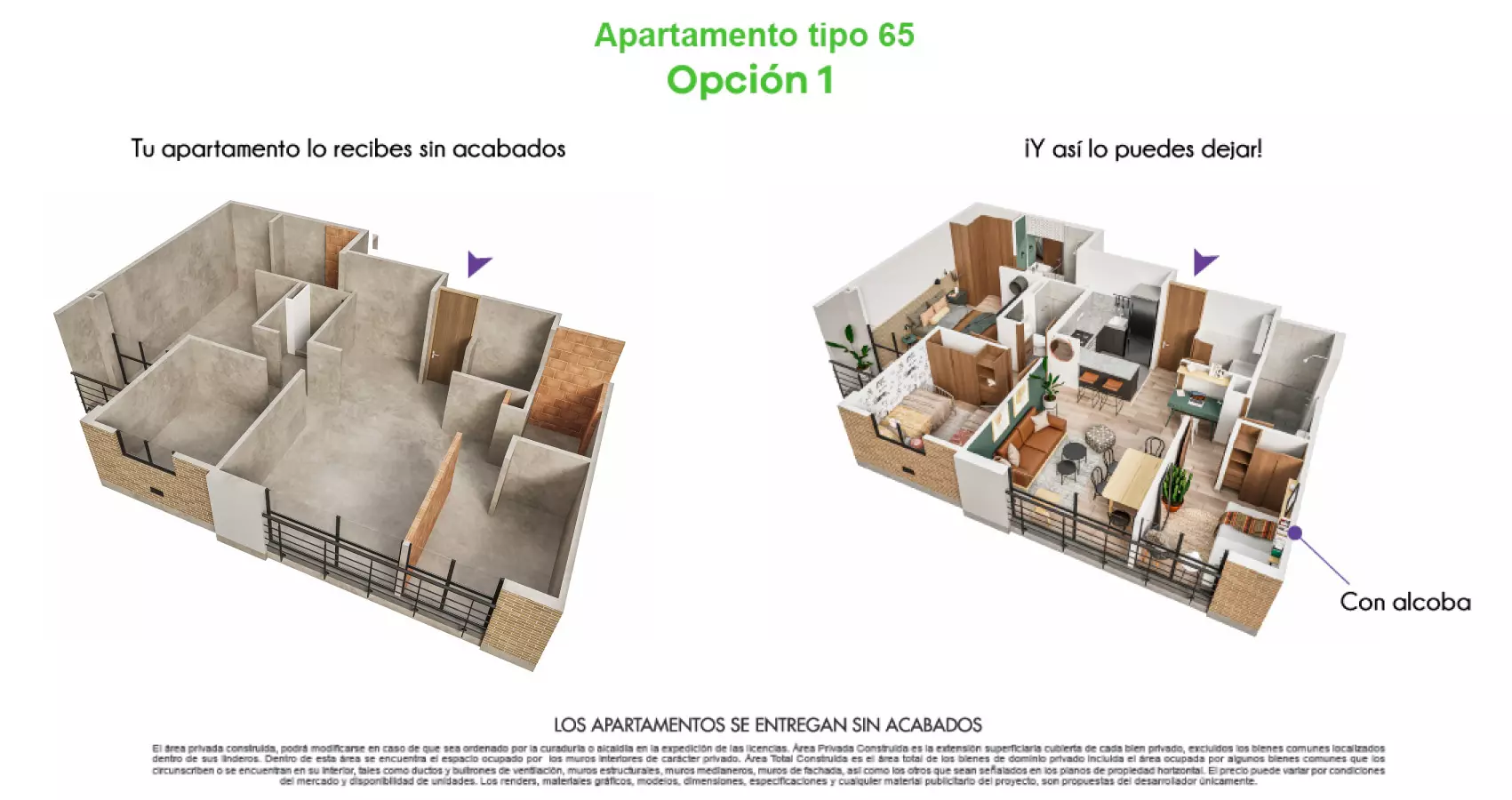 Apartamento tipo 65.5