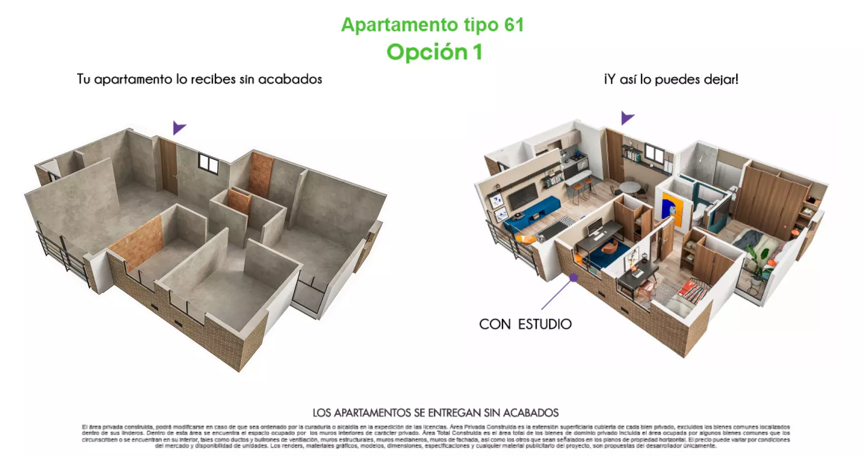 Apartamento tipo 60.5
