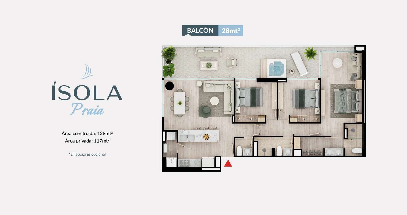 Apartamento Tipo 131 - Piso 2 a 5