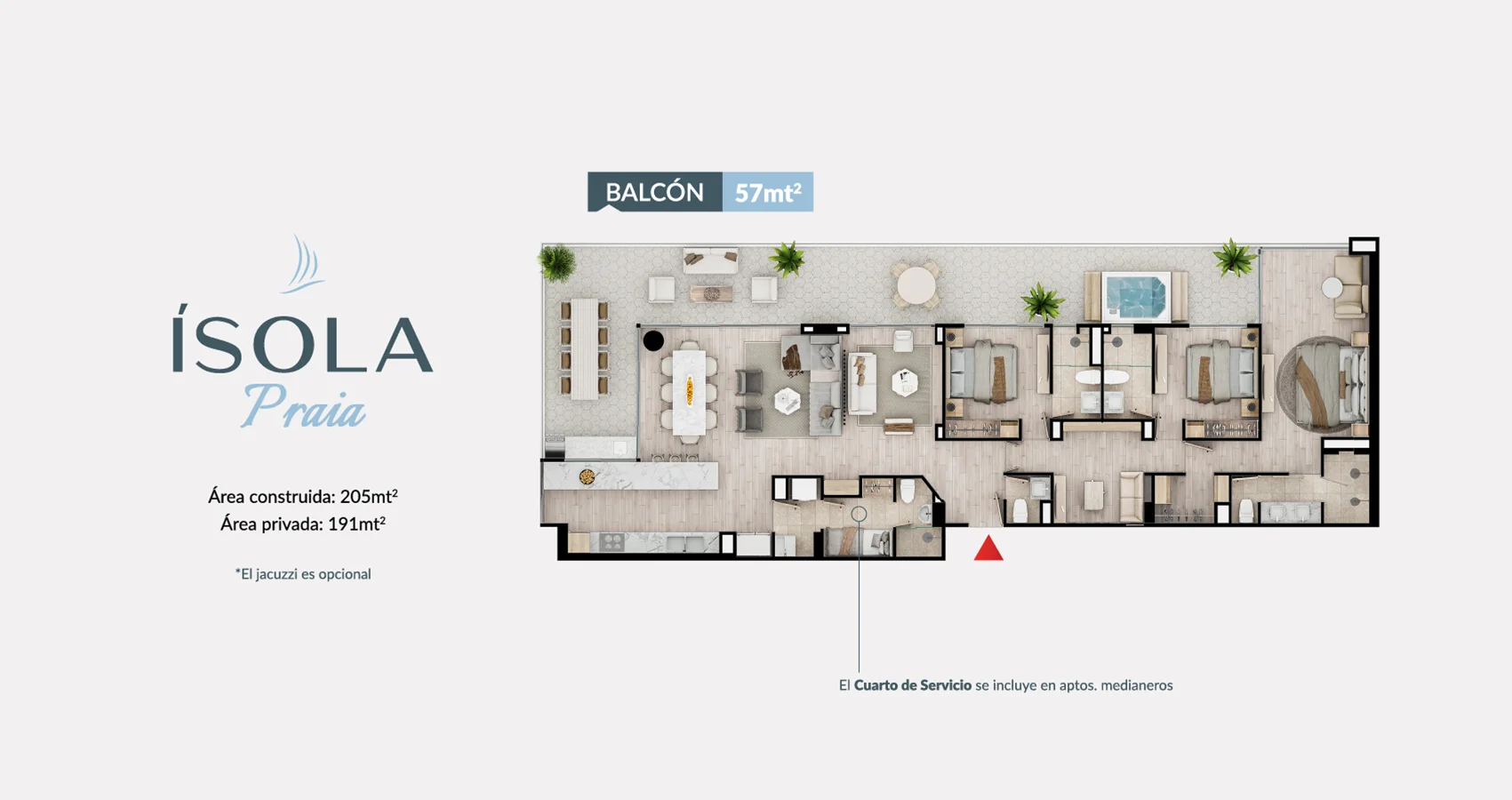 Apartamento Tipo 210 - Piso 2 a 5