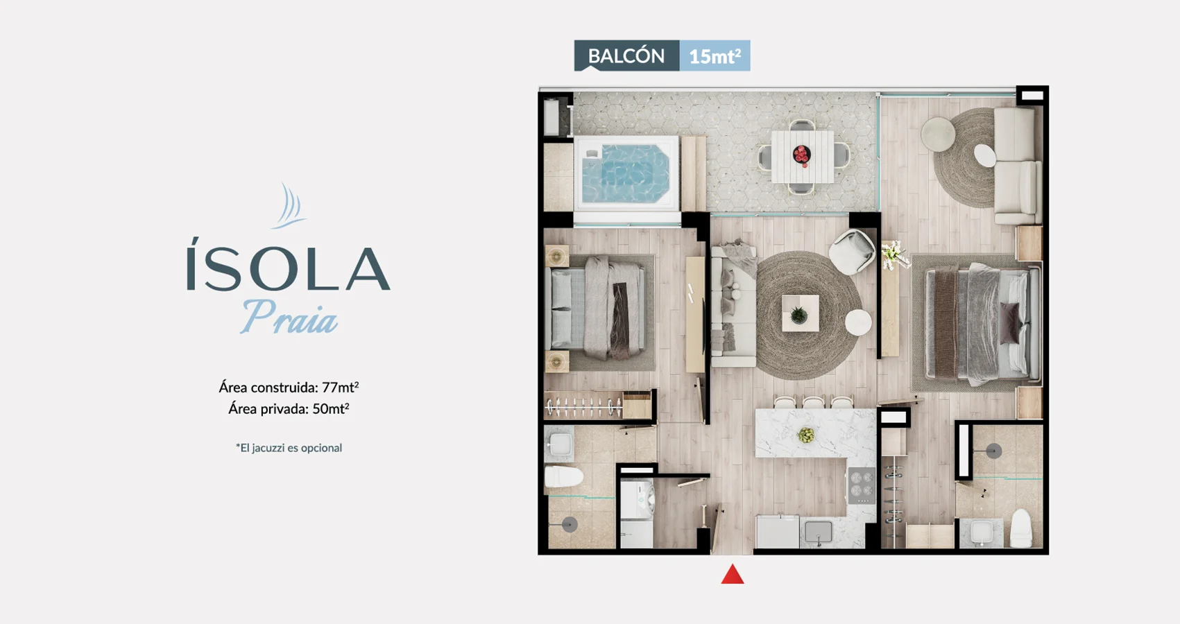 Apartamento Tipo 77 - Piso 2 a 5