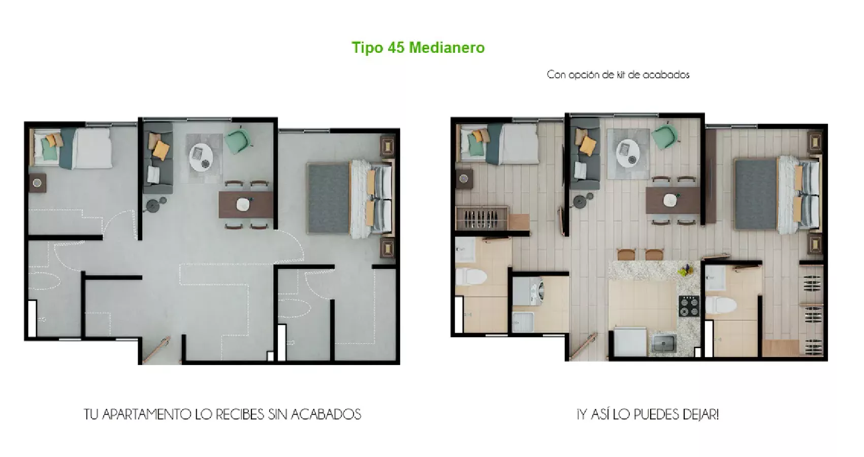Apartamento tipo 45