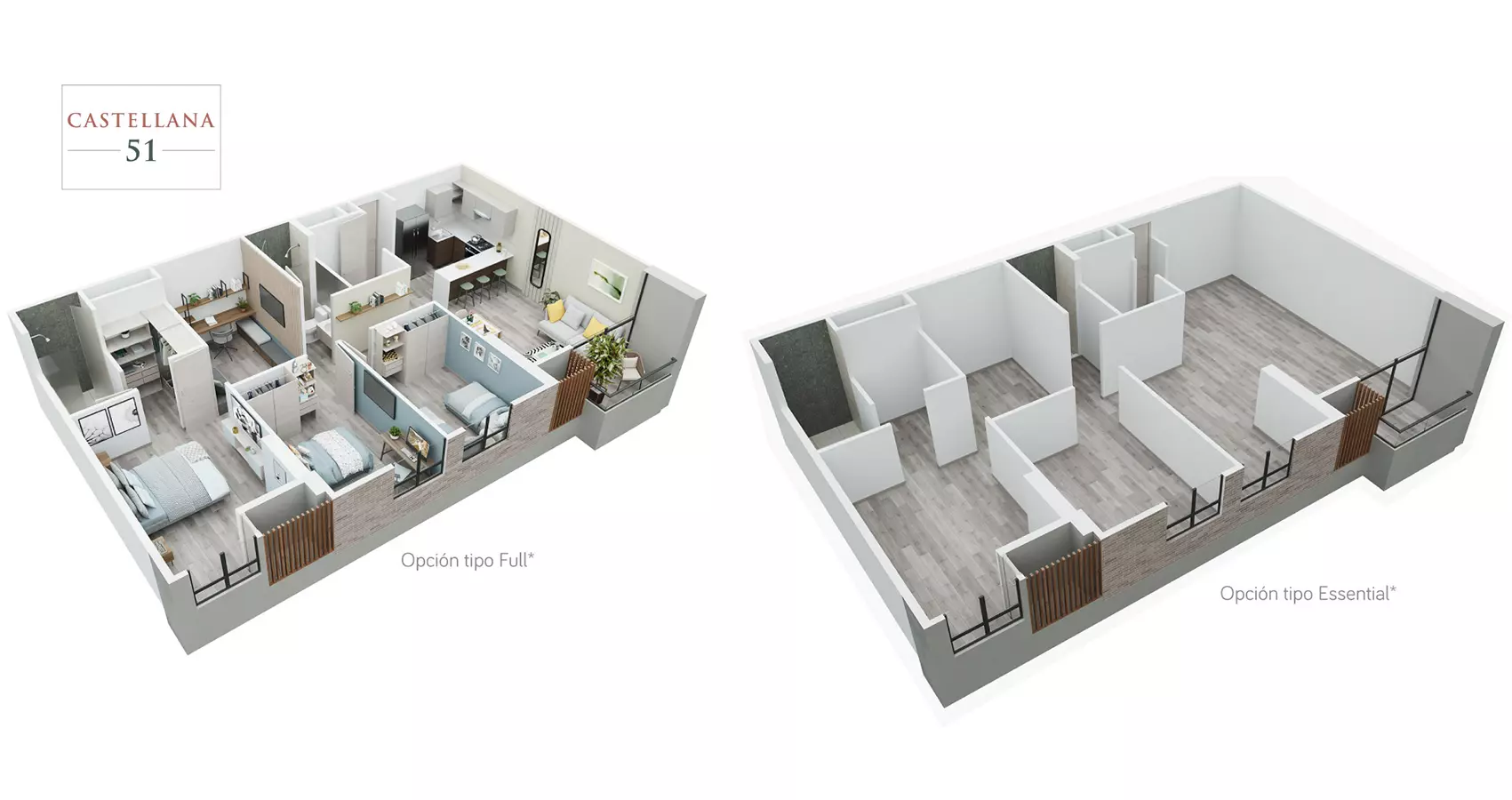 Torre B tipo 84m2 - 90m2