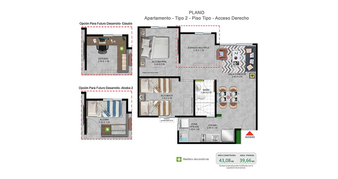 Apartamento tipo 43