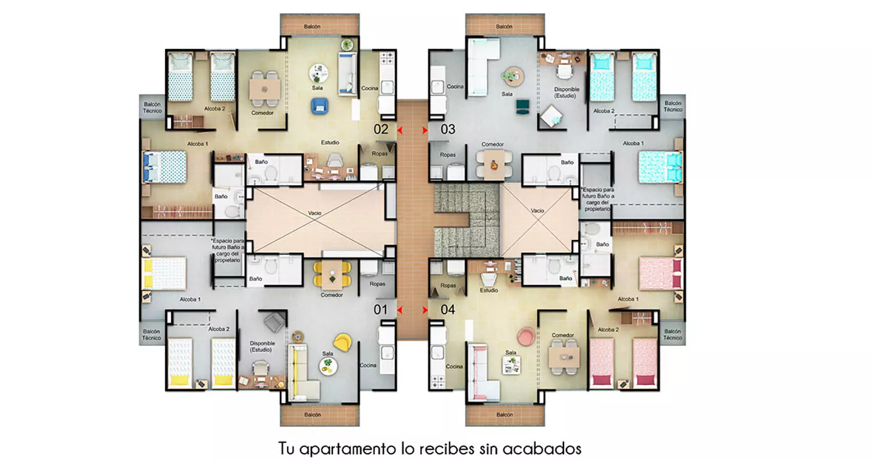 Apartamento tipo 64