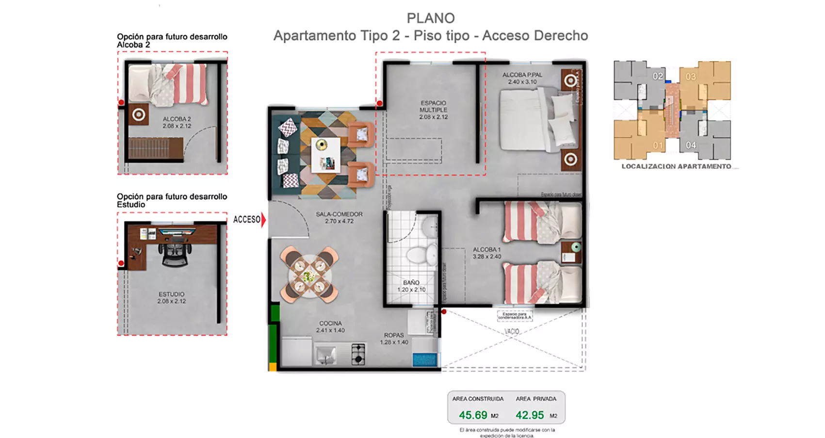 Apartamento tipo 45