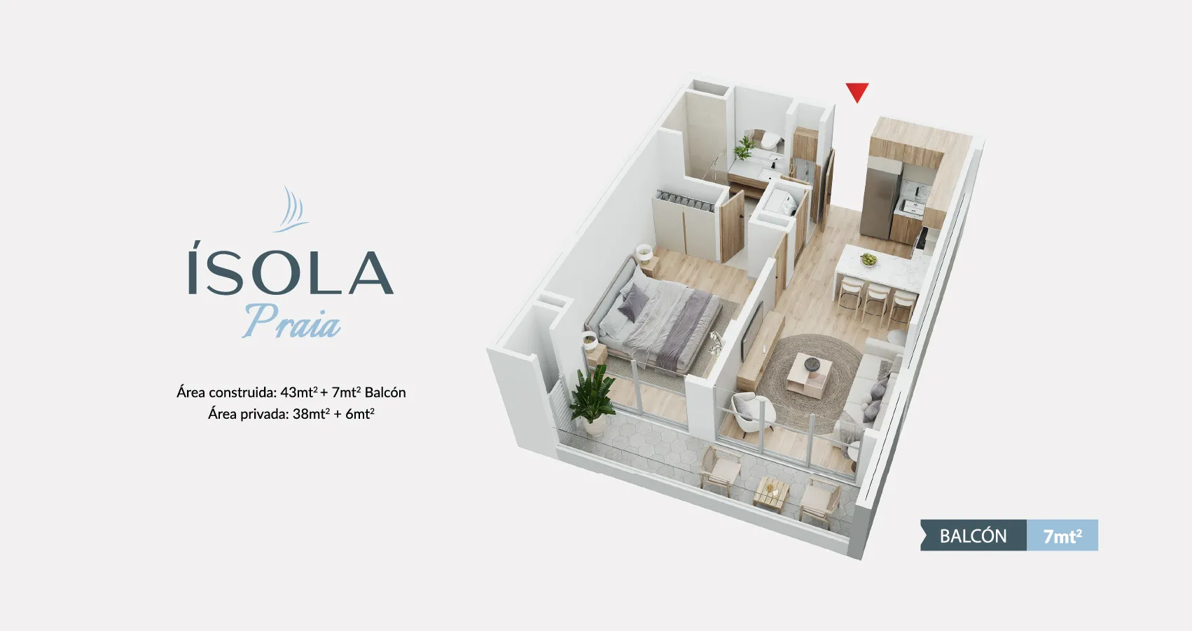 Apartamento Tipo 50 - Piso 2 a 5