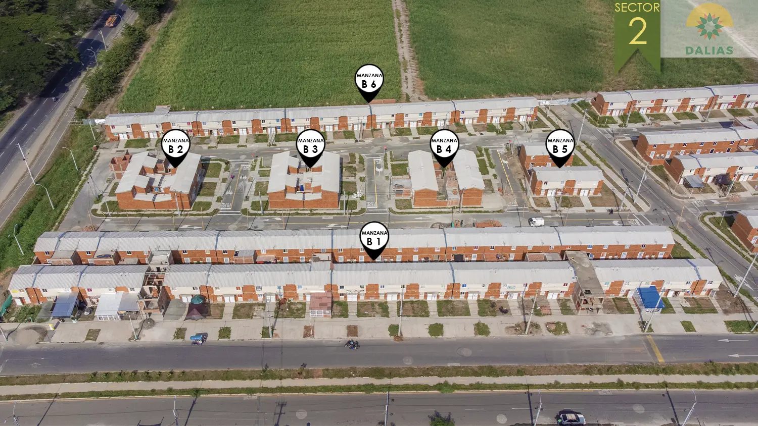 Foto del proyecto Dalias sector 2 en avance de obra enero de 2025