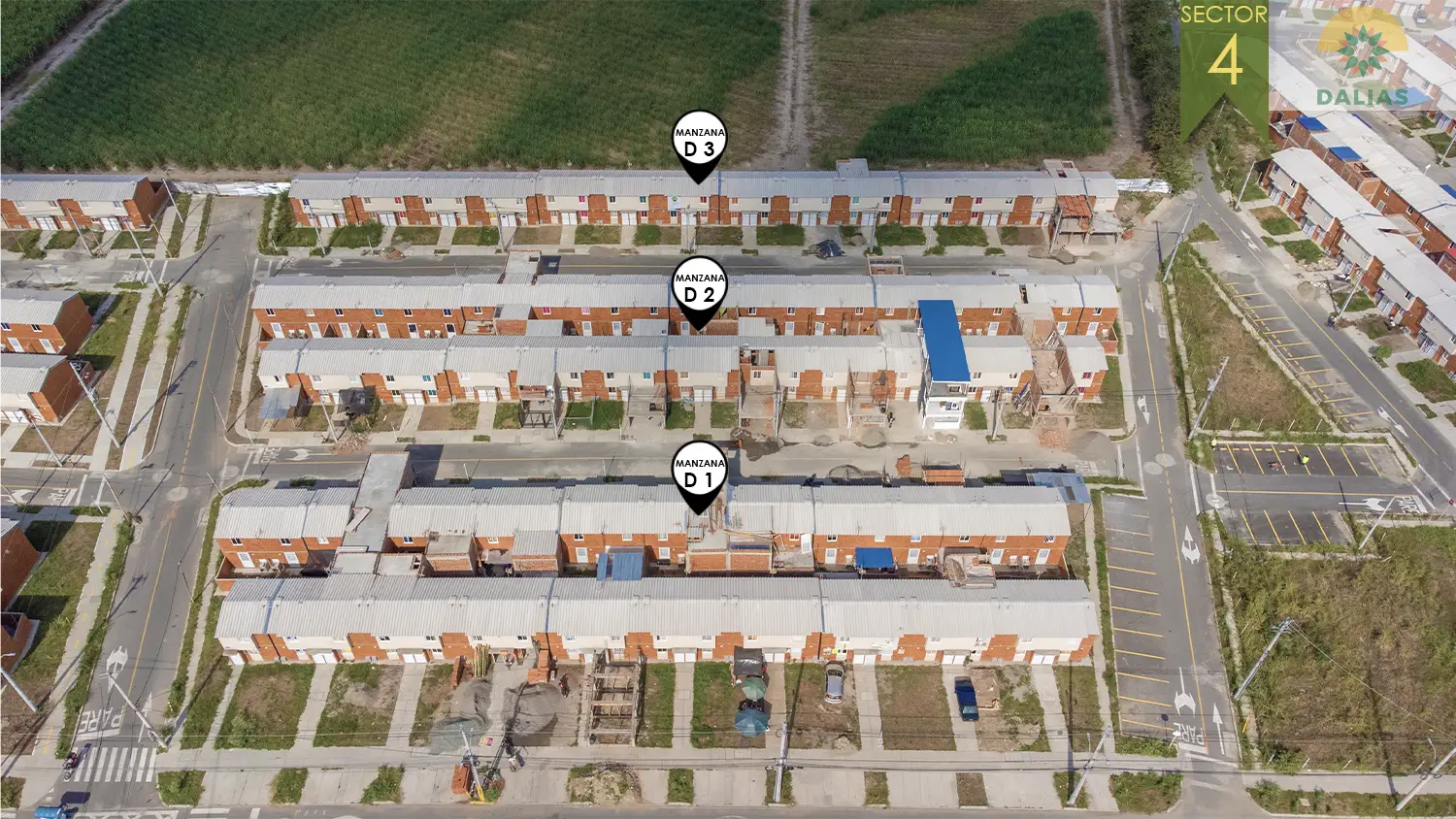 Foto del proyecto Dalias sector 2 en avance de obra enero de 2025