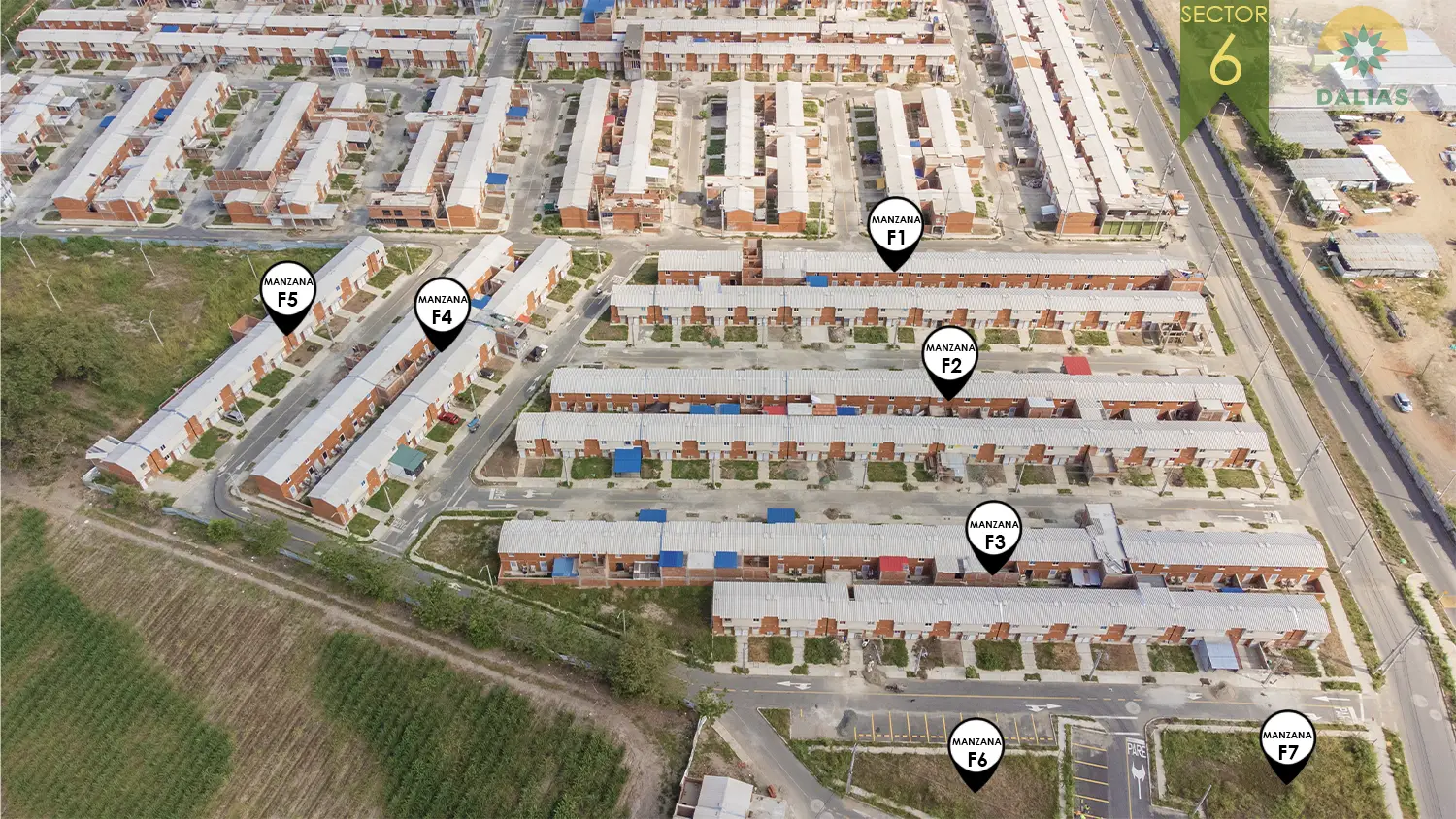 Foto del proyecto Dalias sector 2 en avance de obra enero de 2025