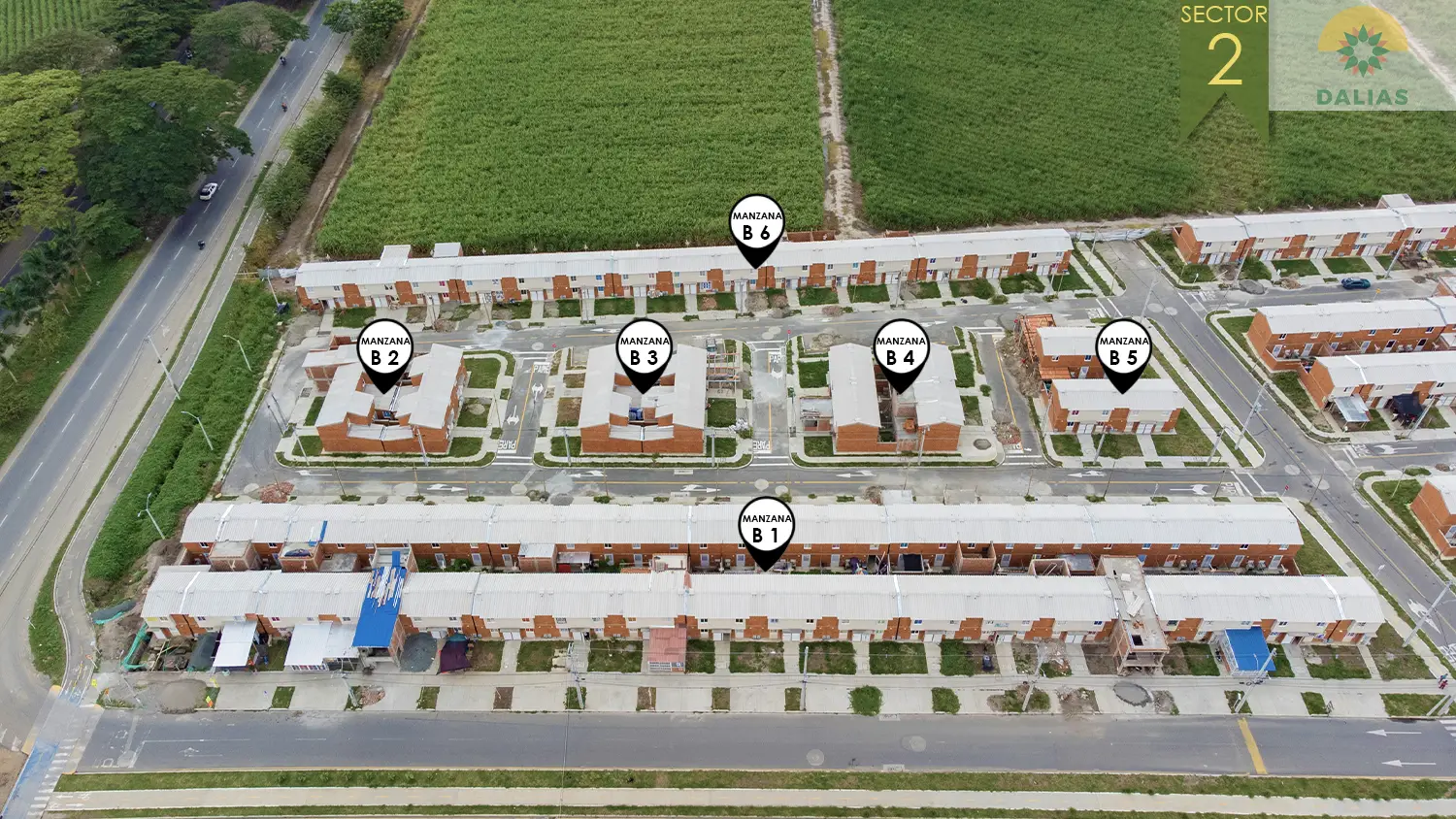 Foto del proyecto Dalias sector 2 en avance de obra febrero 2025