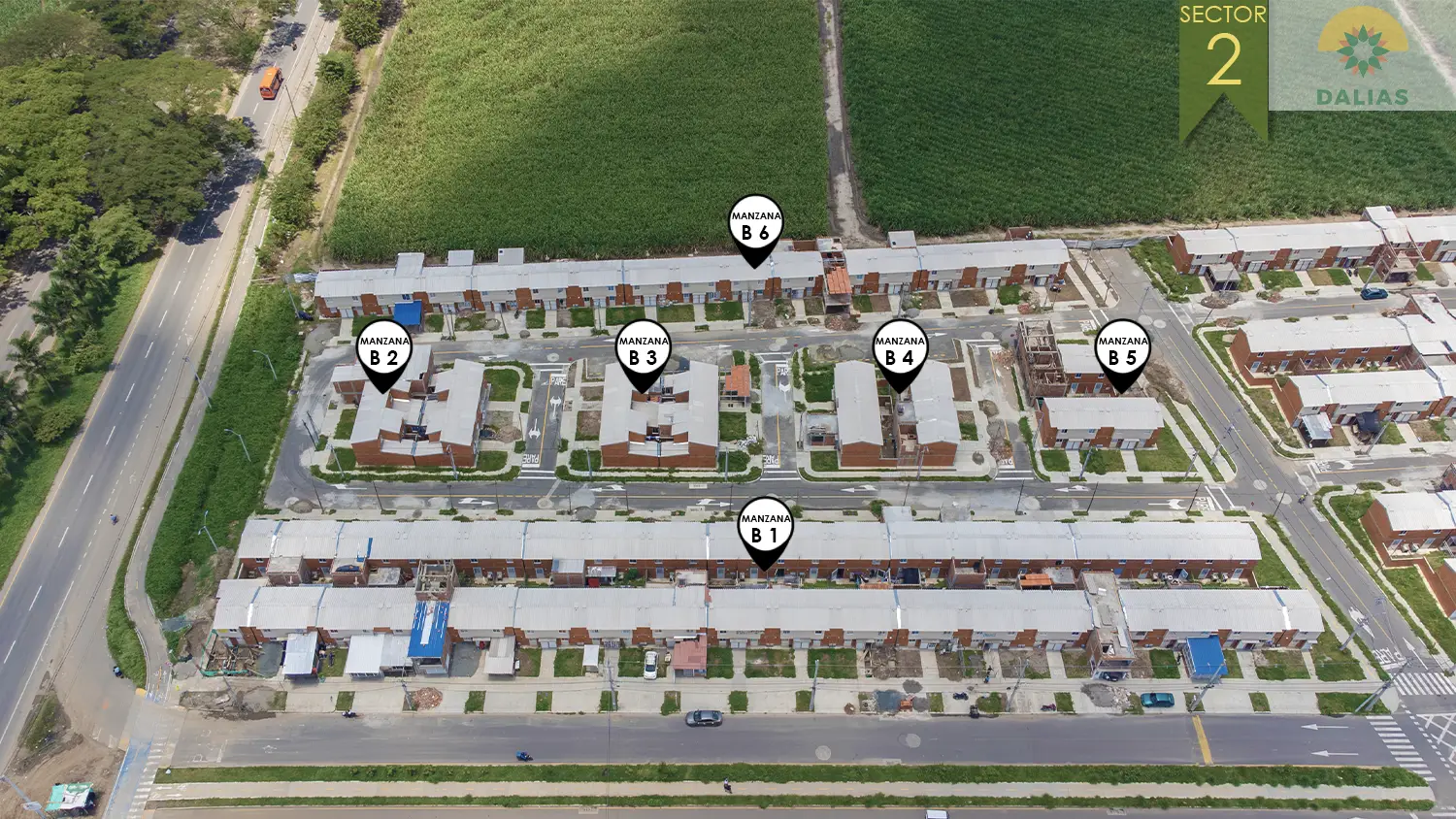 Foto del proyecto Dalias sector 2 en avance de obra marzo 2025