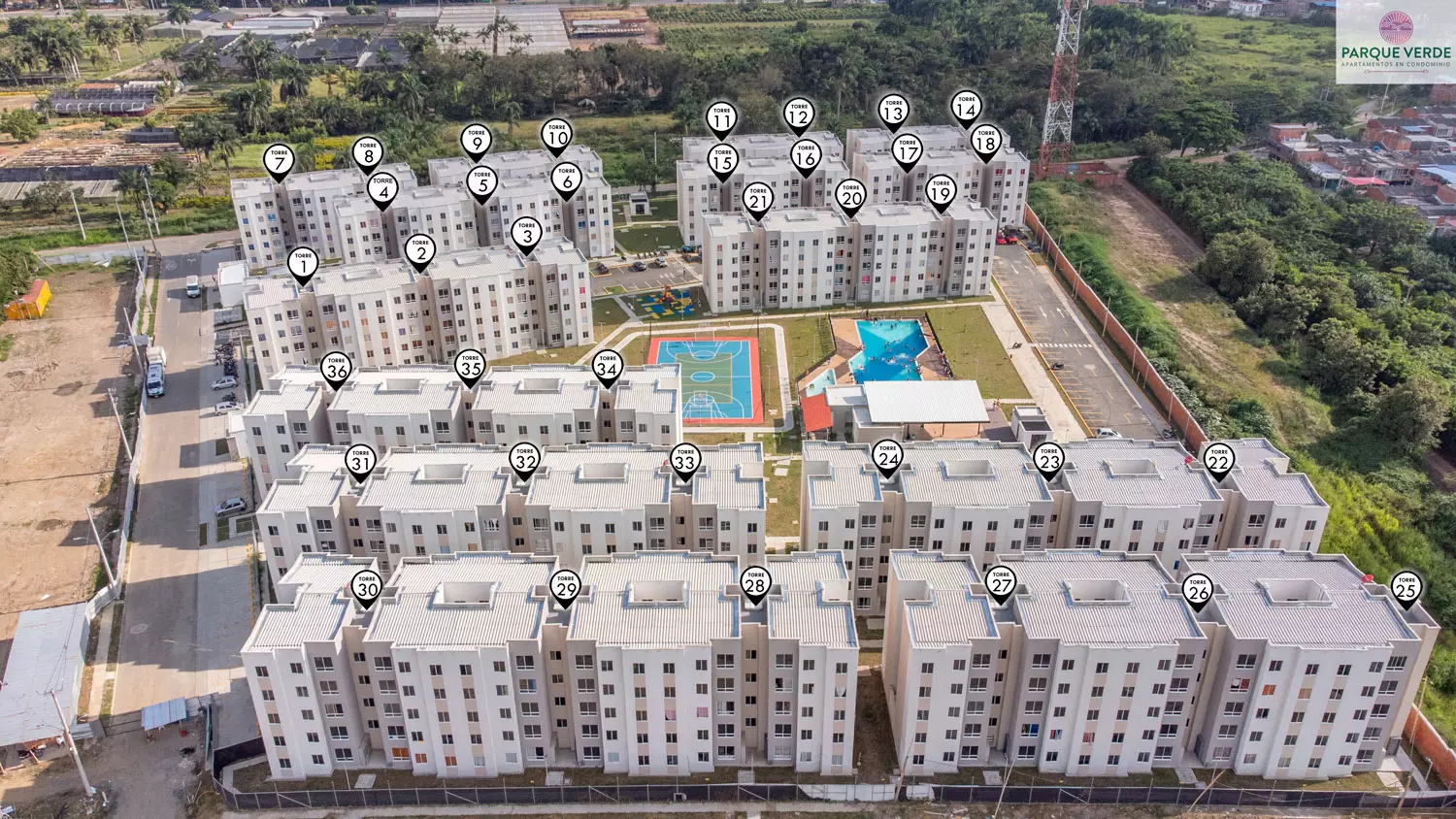 Fotos del avance de obra de Abril 2023 proyecto parque verde