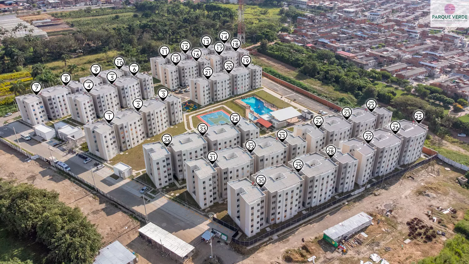 Fotos del avance de obra de Abril 2023 proyecto parque verde