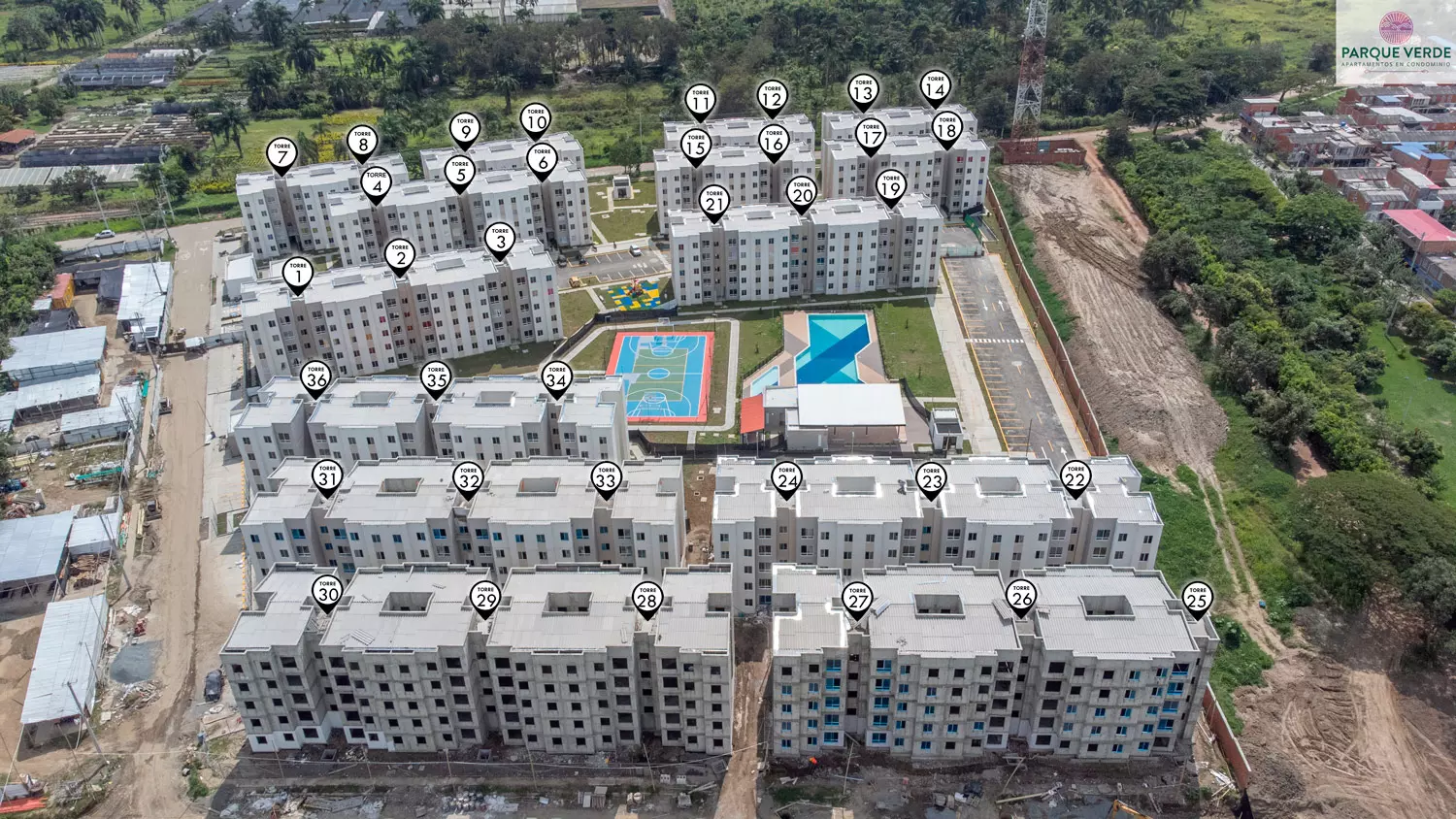 Fotos del avance de obra de enero 2023 proyecto parque verde