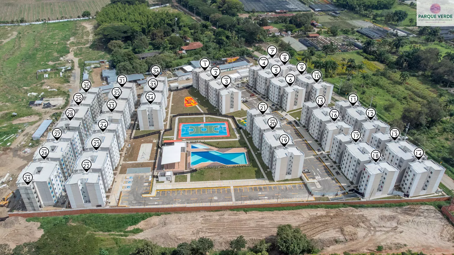 Fotos del avance de obra de enero 2023 proyecto parque verde