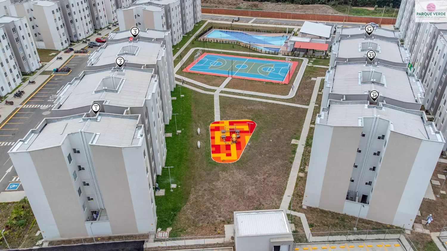 Fotos del avance de obra de febrero 2023 proyecto parque verde