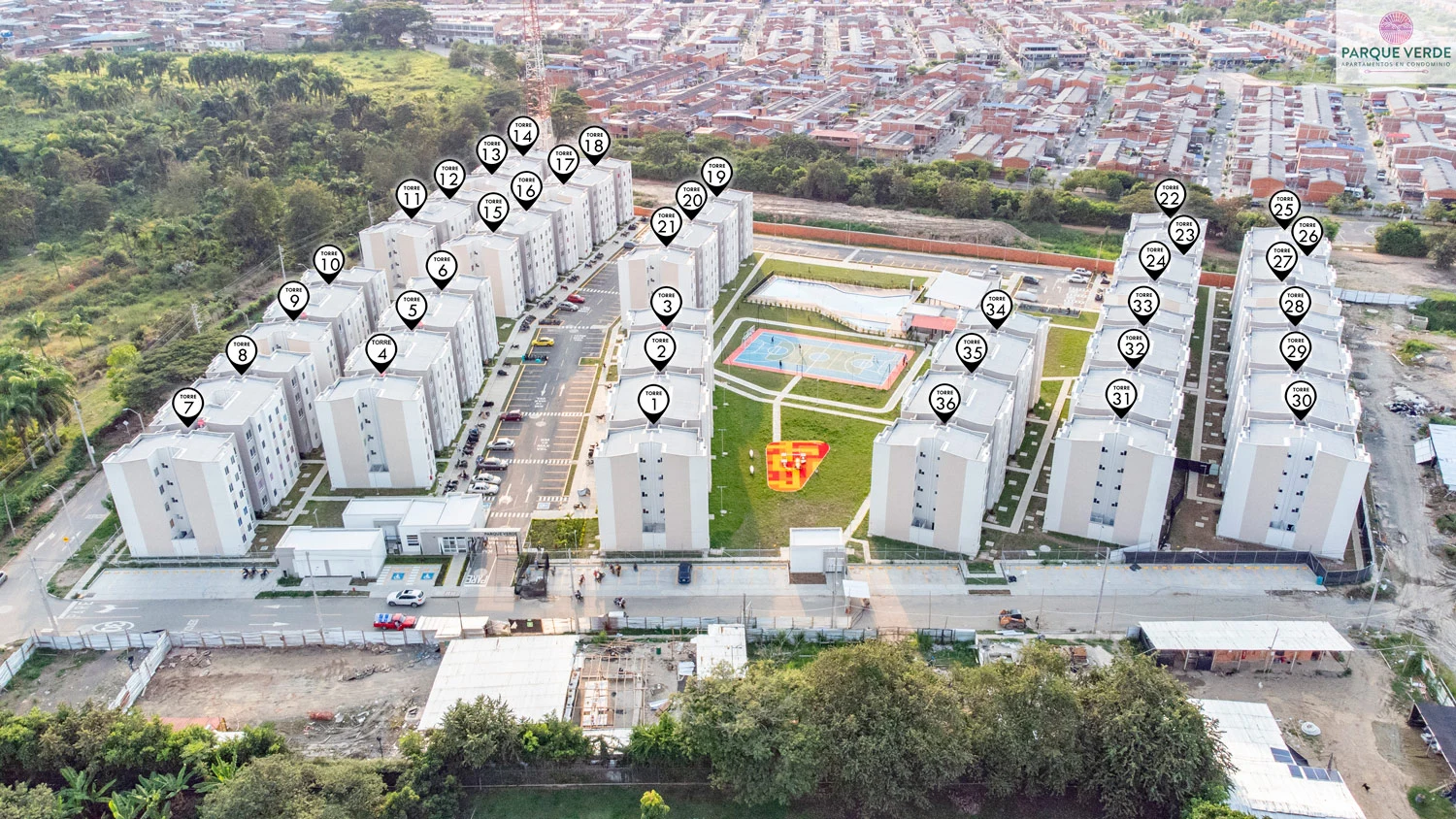 Fotos del avance de obra de marzo 2023 proyecto parque verde