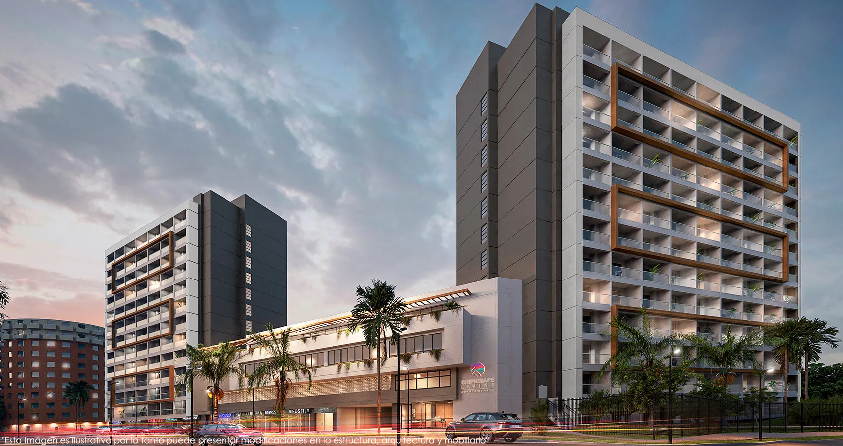 Fachada proyecto Chipichape Living