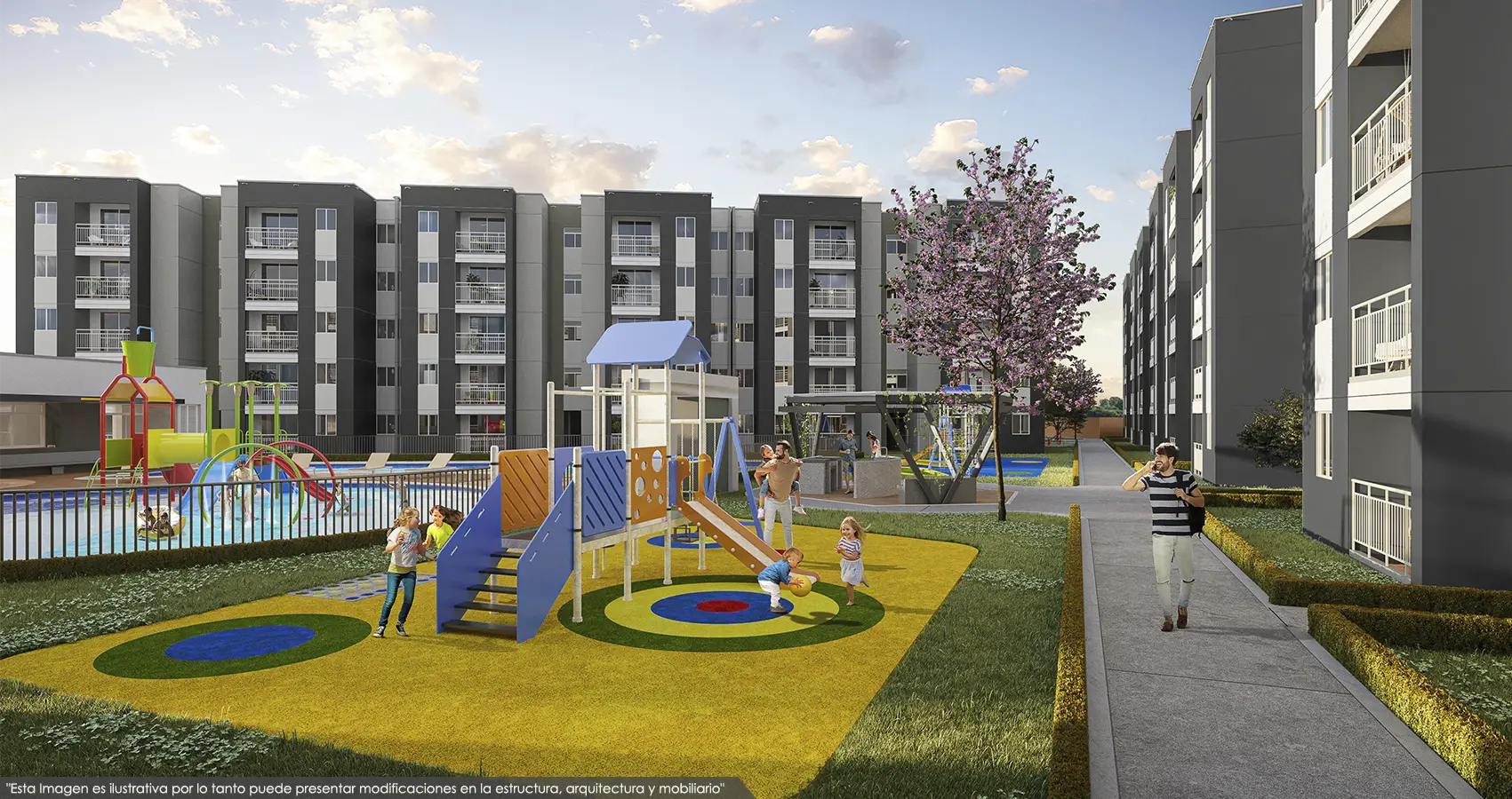 Fachada del proyecto Llanuras - Ciudad del Valle