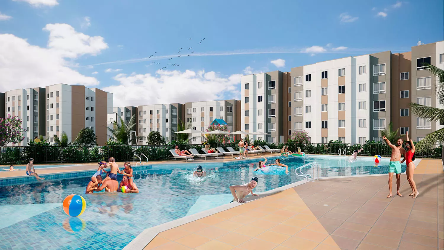 Piscina del proyecto Parque Verde