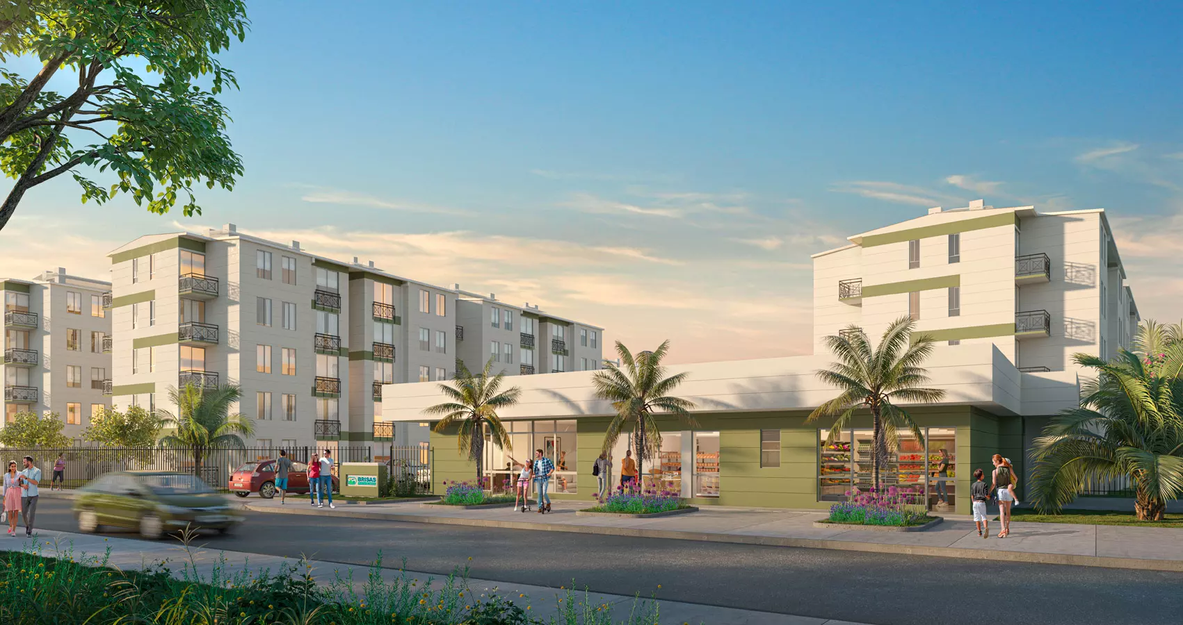 Fachada del proyecto Brisas del Macroproyecto Reserva Curinca