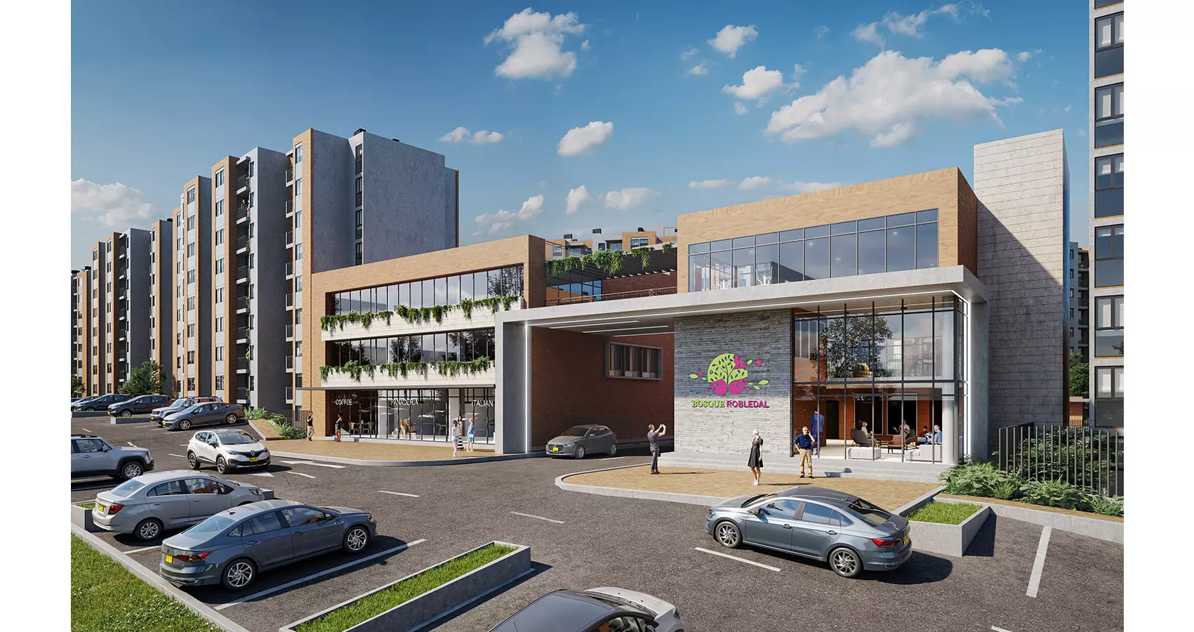 Fachada proyecto bosque robledal