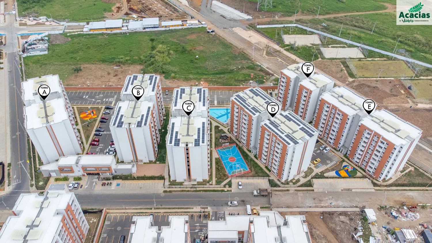 Foto del proyecto Acacias en avance de obra julio de 2023