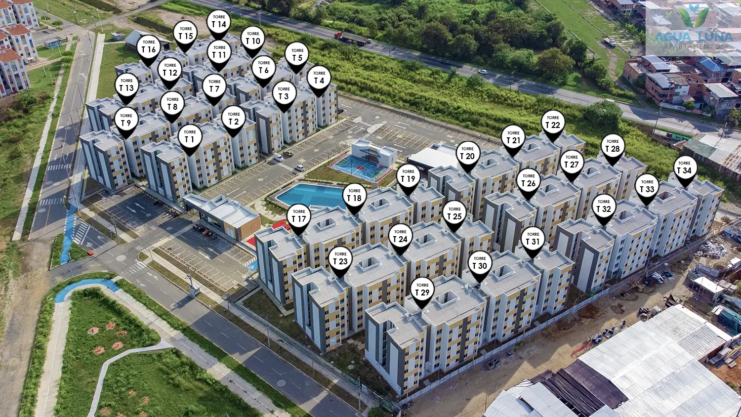 Foto del proyecto Agua Luna en avance de obra Septiembre de 2025