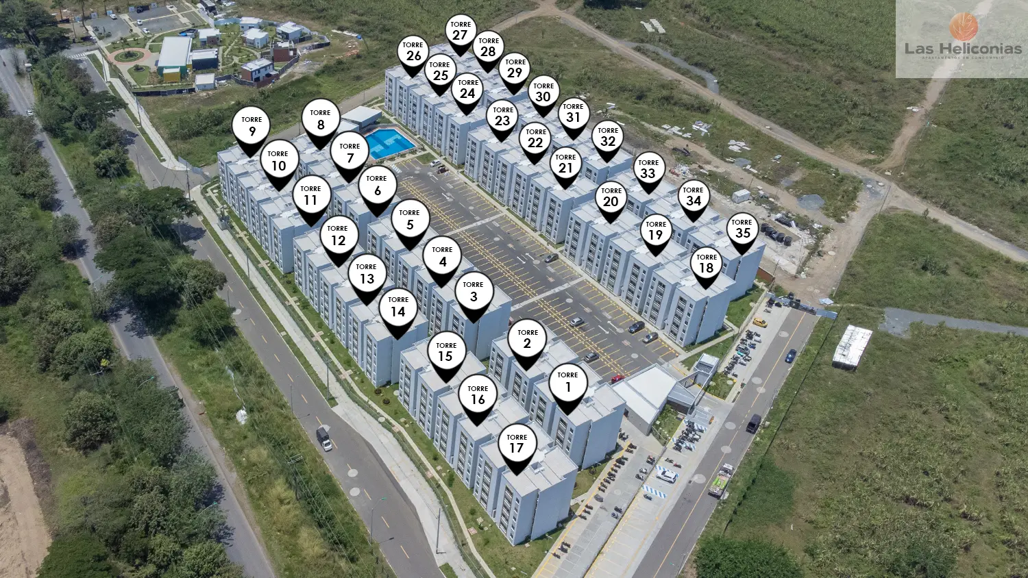 Foto del proyecto Heliconias en avance de obra septiembre de 2025