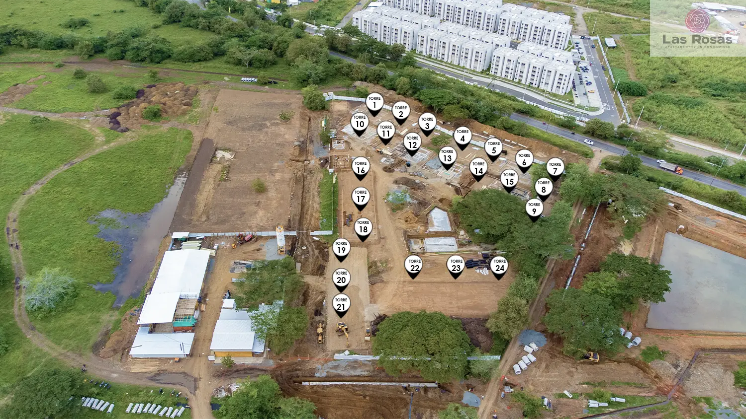 Foto del proyecto Las Rosas en avance de obra noviembre de 2025