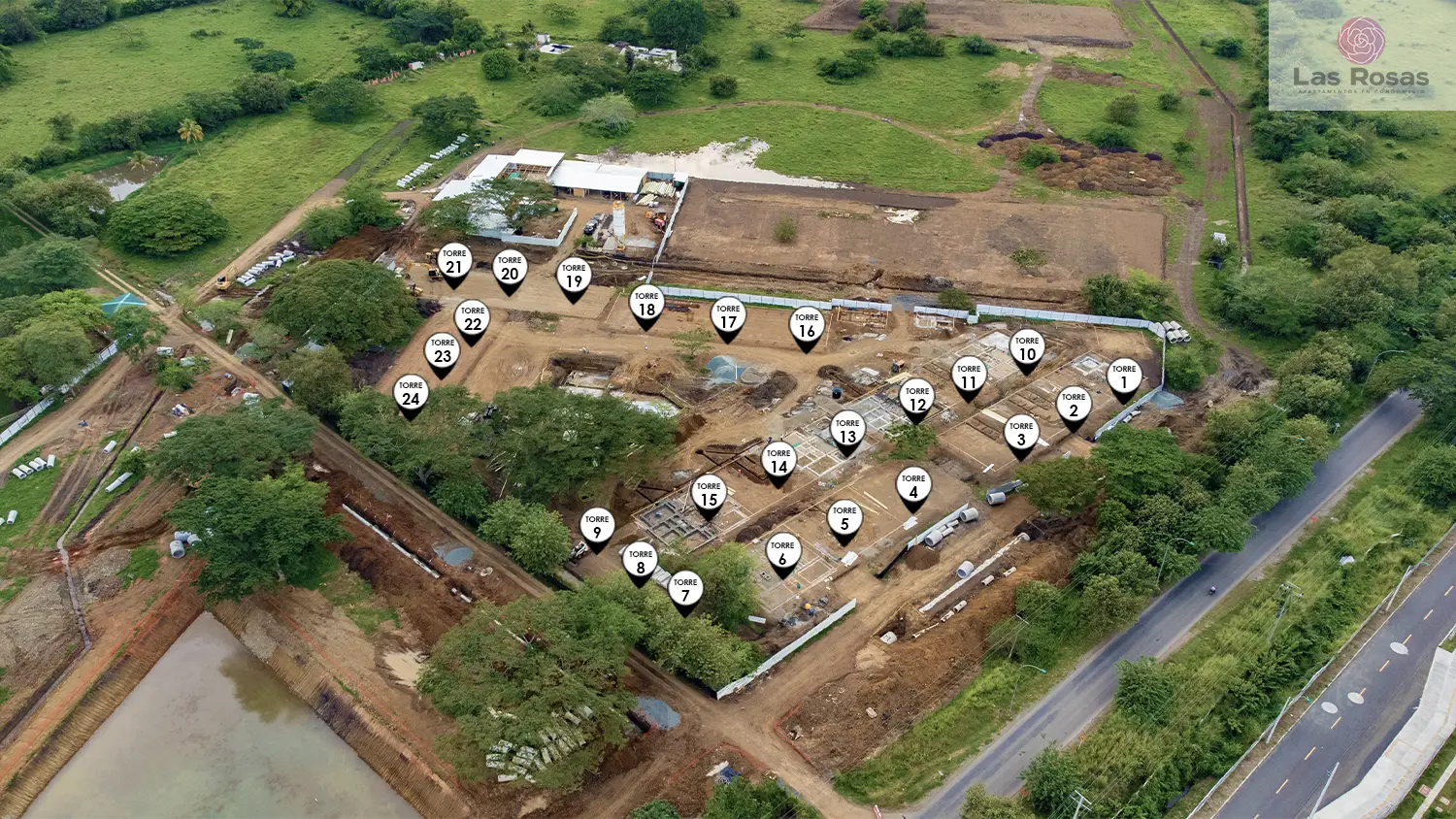 Foto del proyecto Las Rosas en avance de obra noviembre de 2025