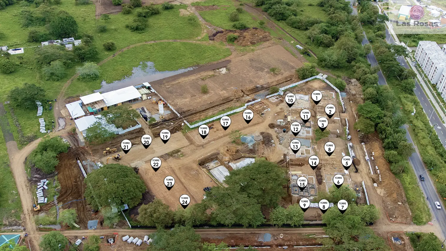 Foto del proyecto Las Rosas en avance de obra noviembre de 2025