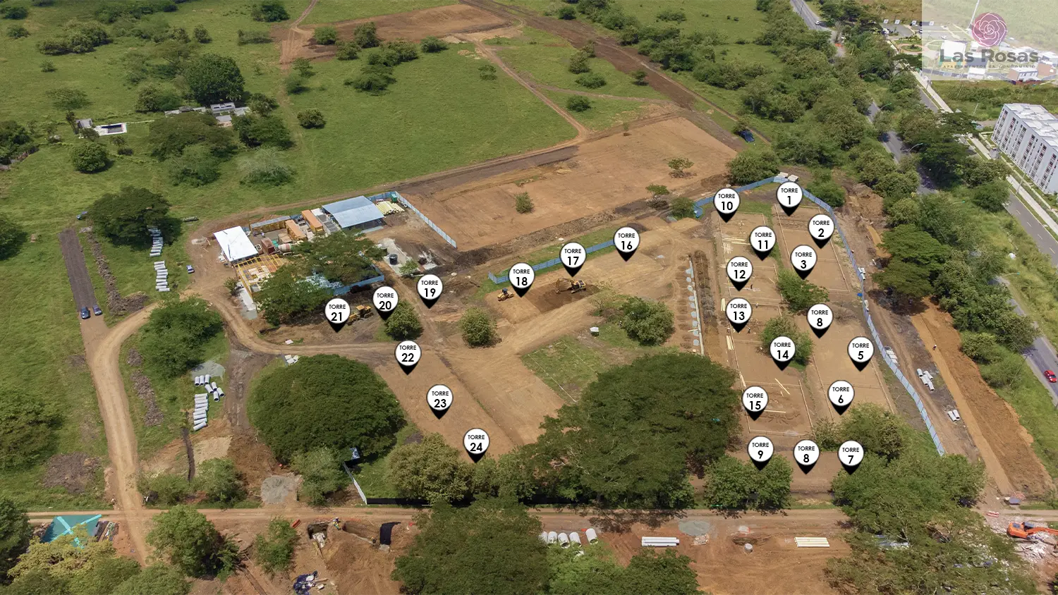 Foto del proyecto Las Rosas en avance de obra Octubre de 2025