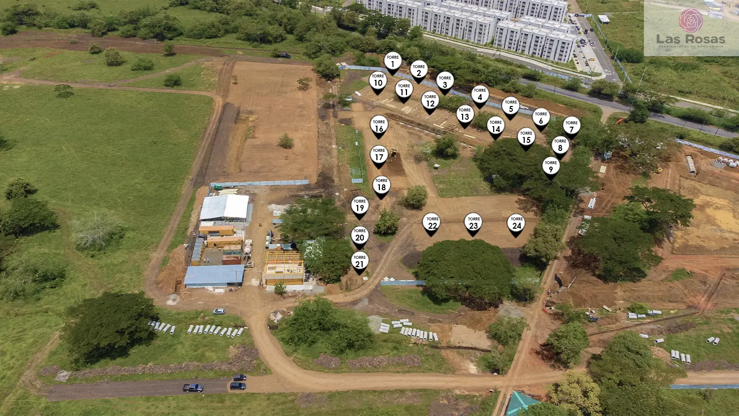 Foto del proyecto Las Rosas en avance de obra Octubre de 2025