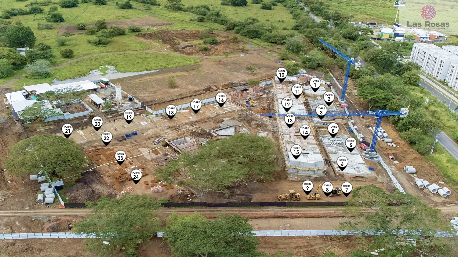 Foto del proyecto Las Rosas en avance de obra Diciembre de 2025