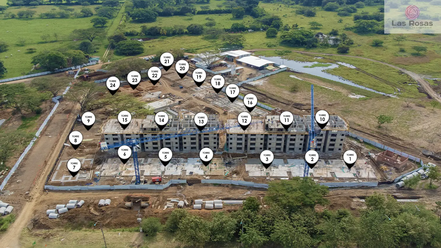 Foto del proyecto Las Rosas en avance de obra Enero de 2026