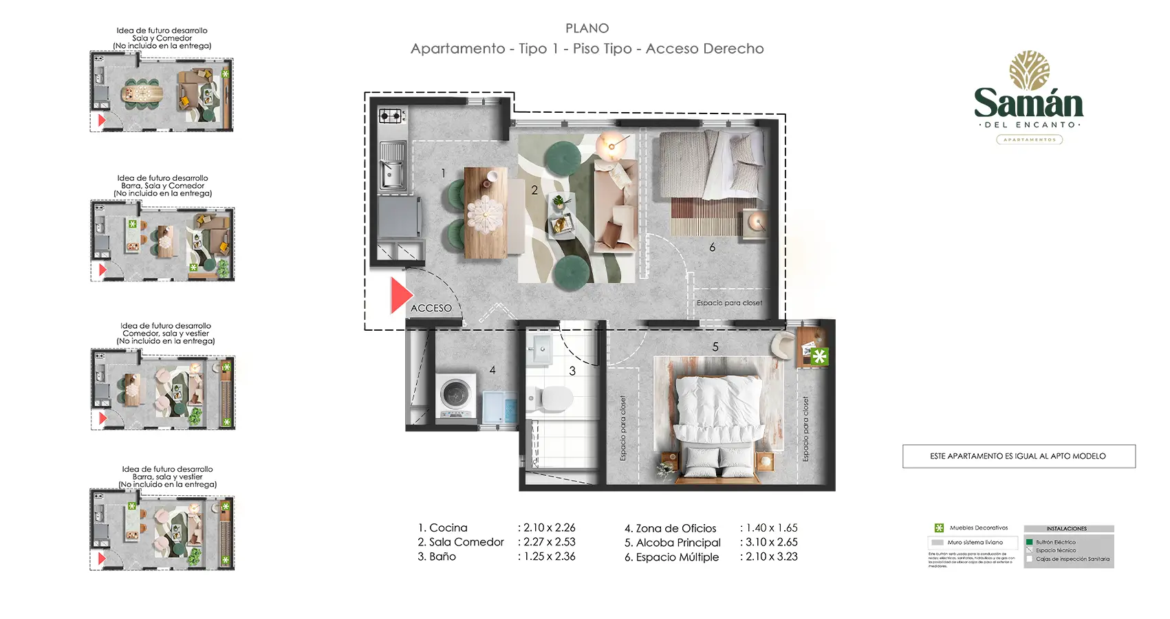 Apartamento tipo 40.08