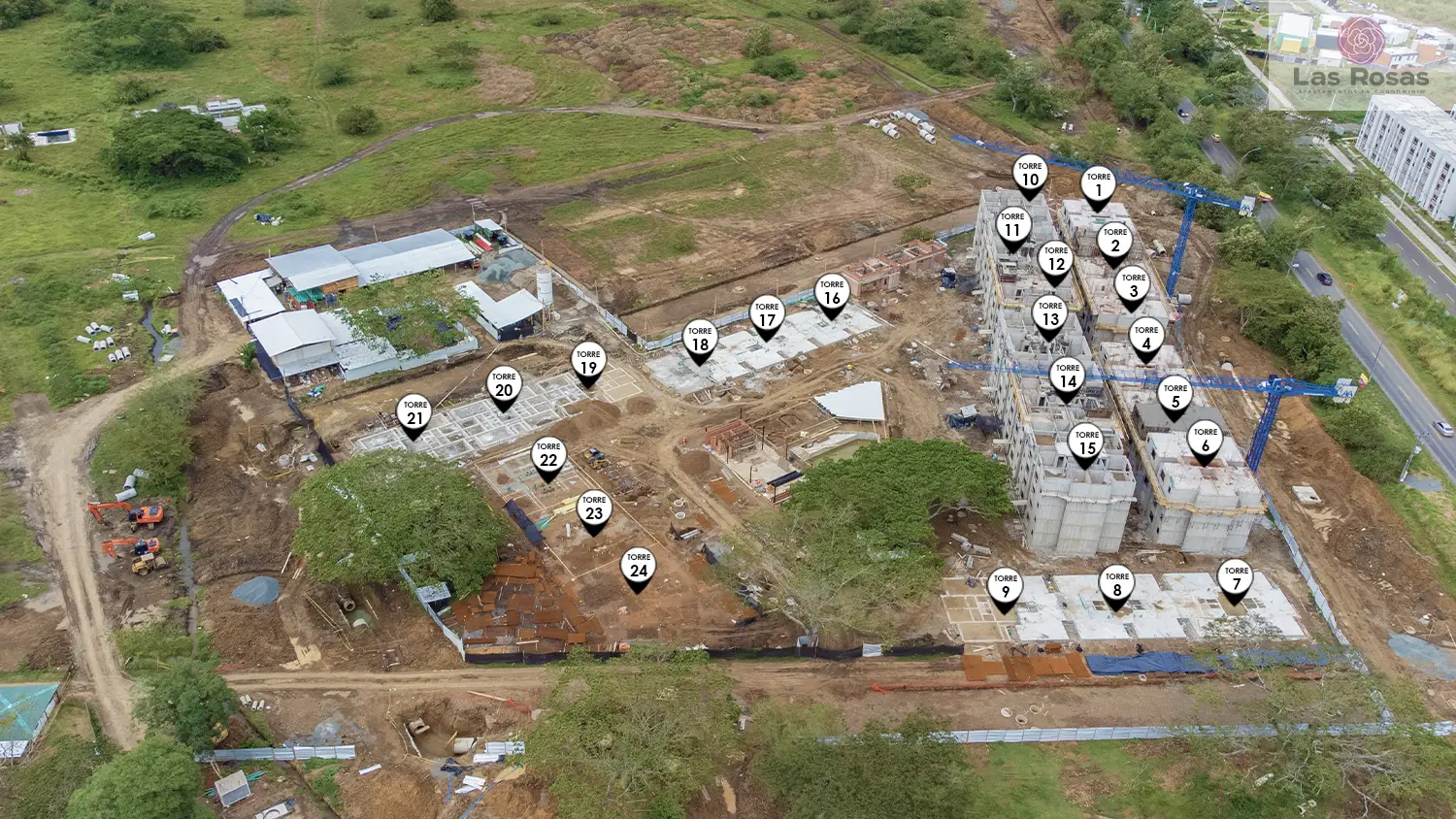 Foto del proyecto Las Rosas en avance de obra febrero de 2026