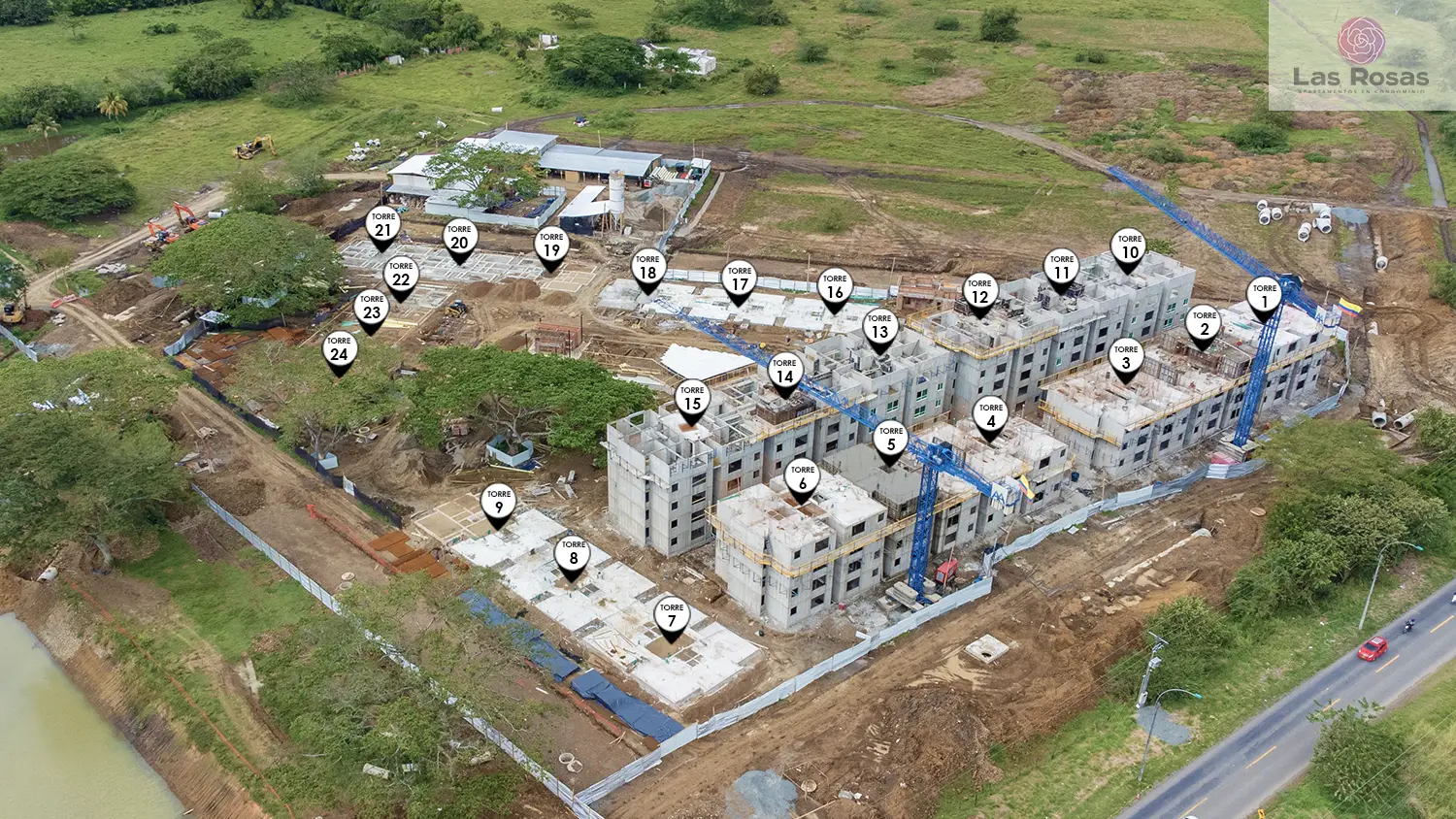 Foto del proyecto Las Rosas en avance de obra febrero de 2026