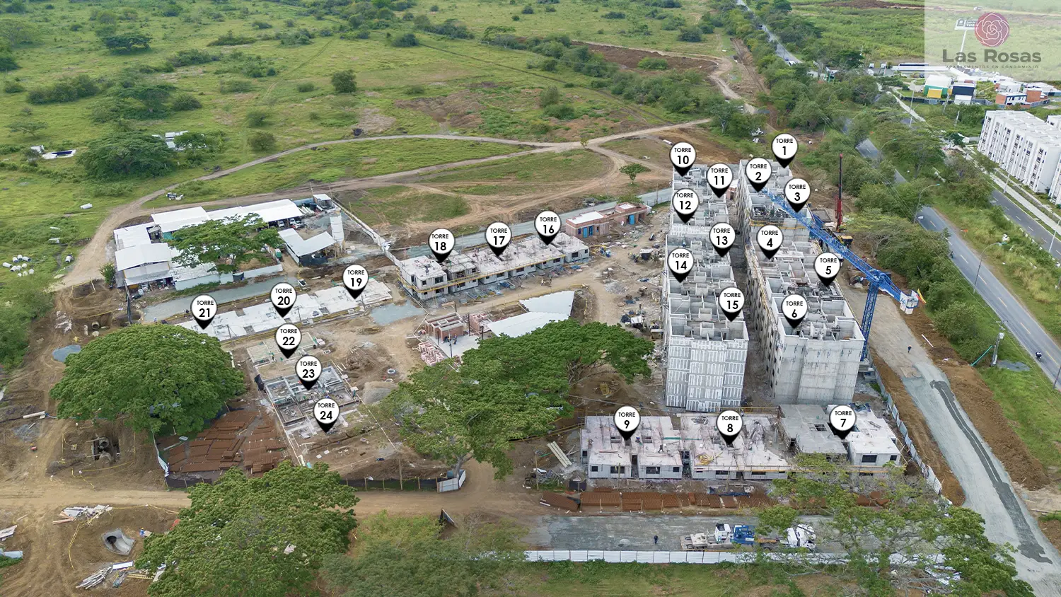 Foto del proyecto Las Rosas en avance de obra marzo de 2026