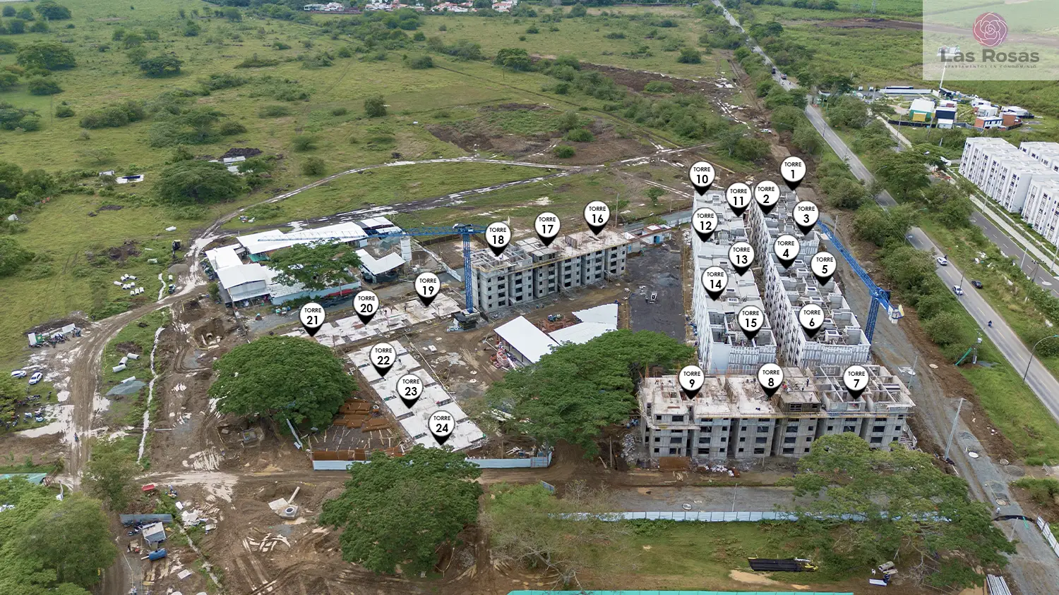 Foto del proyecto Las Rosas en avance de obra abril de 2026