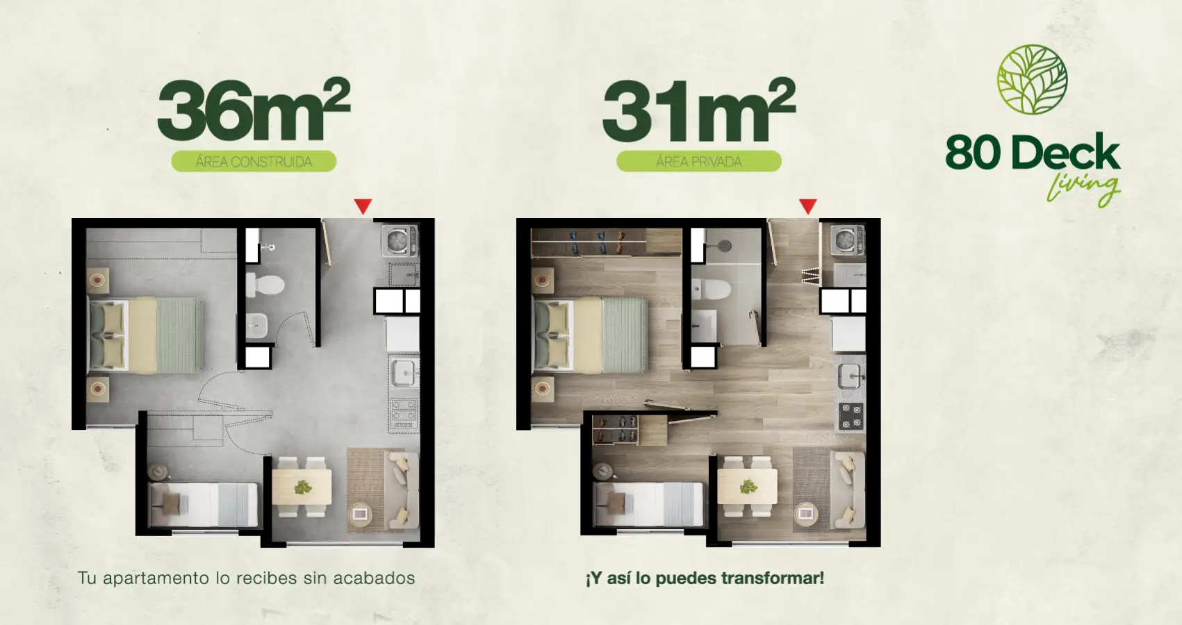 Apto tipo 36 - T2