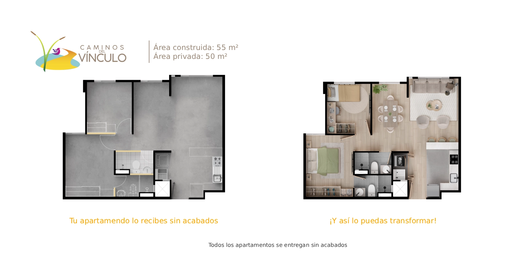 Apartamento tipo 55