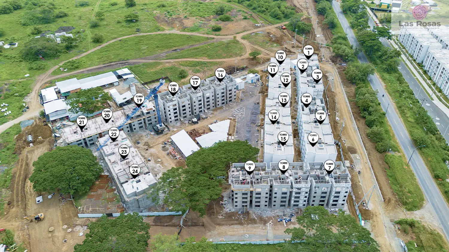 Foto del proyecto Las Rosas en avance de obra mayo de 2026