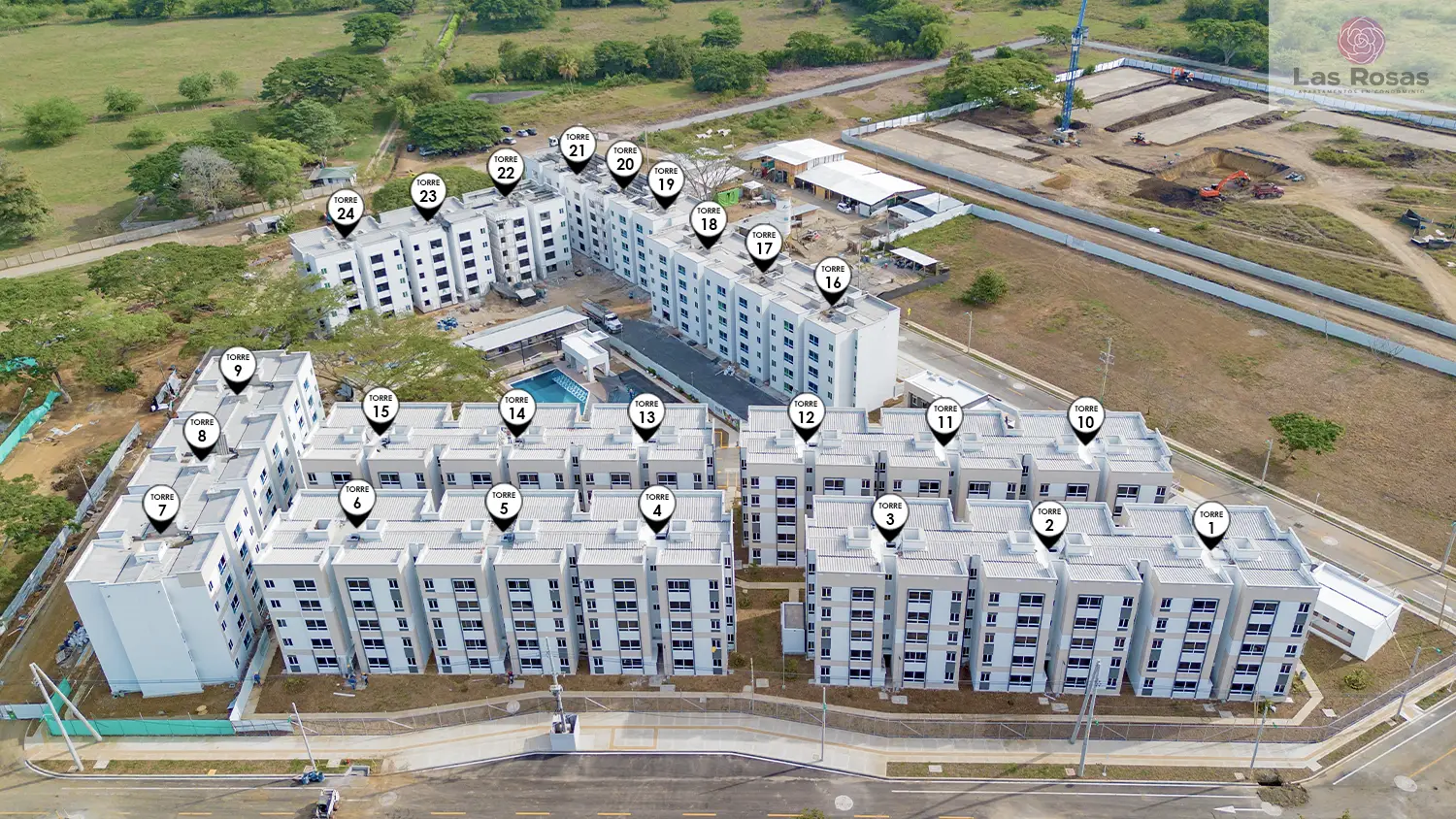 Foto del proyecto Las Rosas en avance de obra julio de 2026