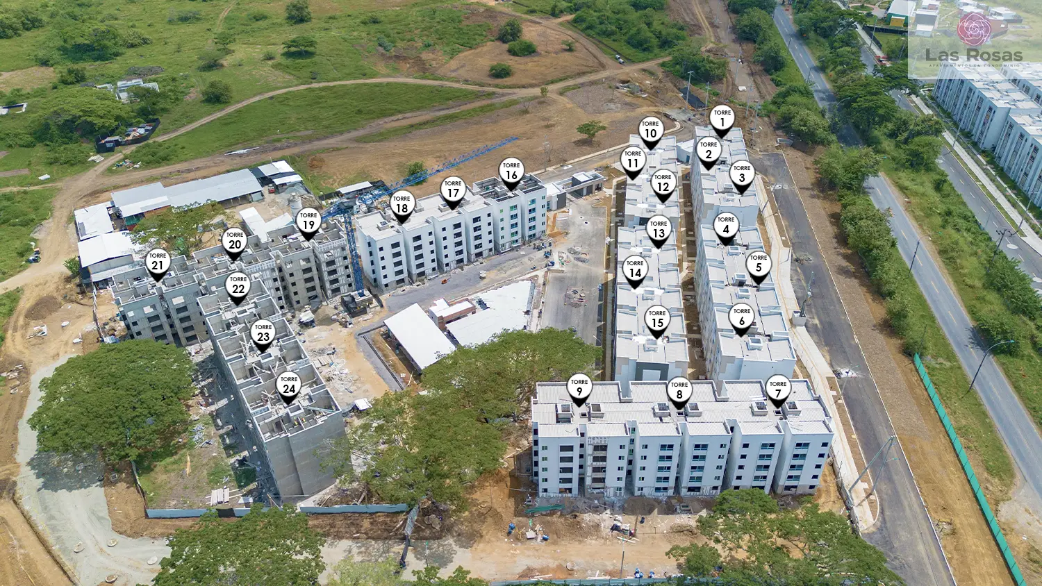 Foto del proyecto Las Rosas en avance de obra Junio de 2026