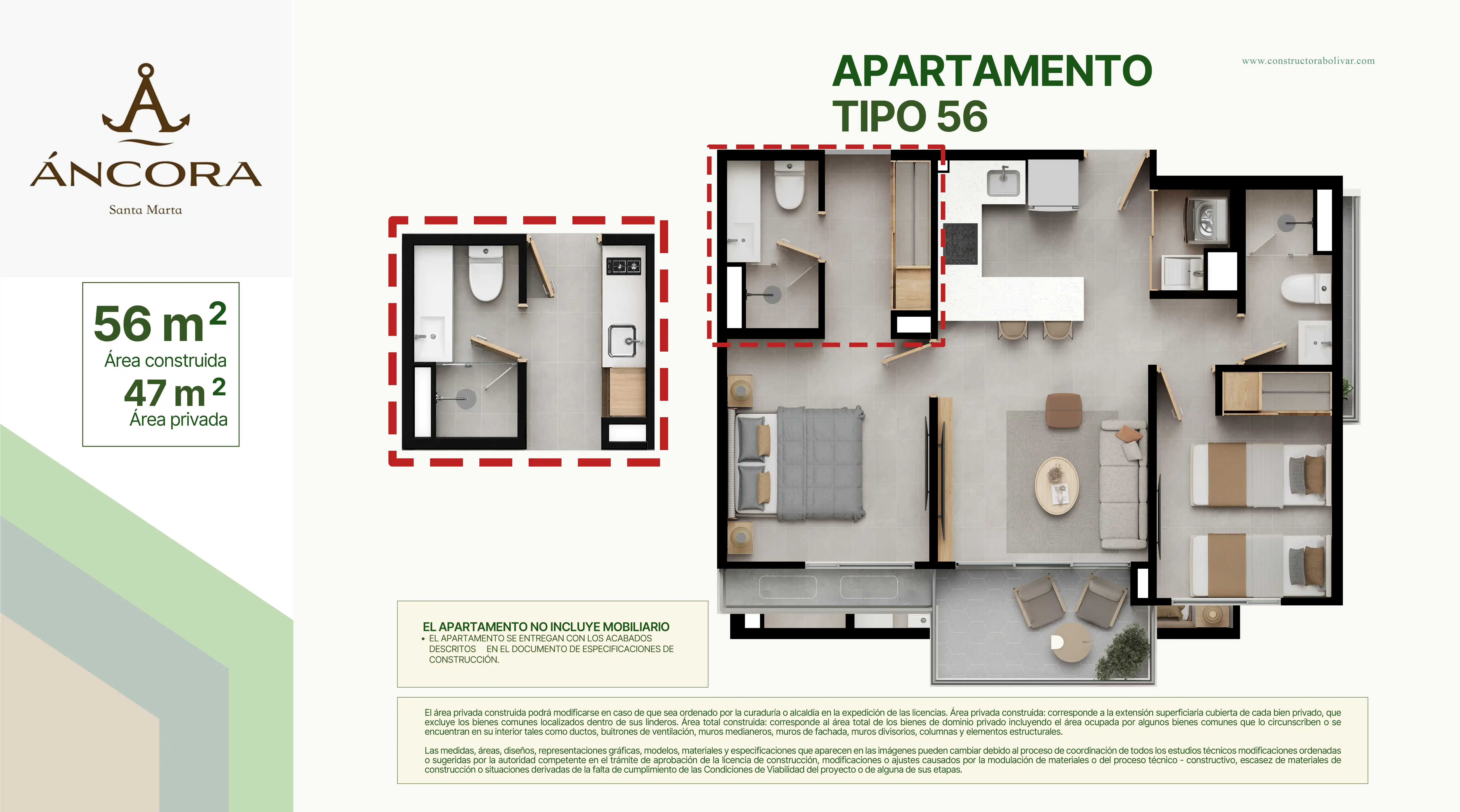 Apartamento tipo 56