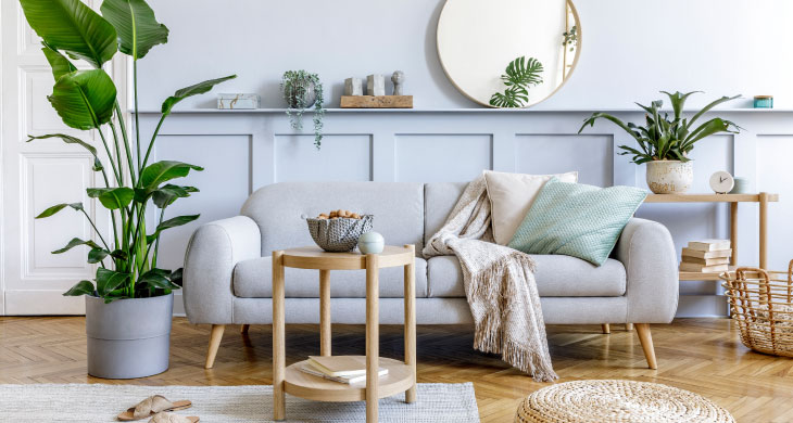 Sala de estar decorada