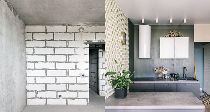 Vists del antes y después de una vivienda